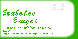 szabolcs benyei business card